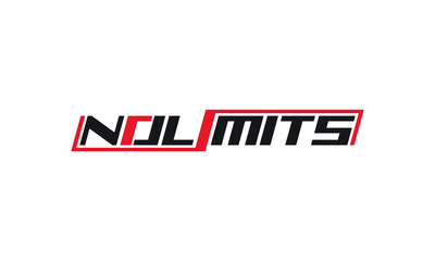 Sticker - No limits typography logo design.