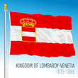 Kingdom of Lombardy - Venetian historical flag, Italy, 1815 - 1866, vector illustration