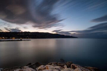 landscape with smooth and silky sea thanks to a long exposure