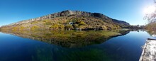 A Panorama Of The Bank Of The Steep Snake River In Wyoming. USA Autumn Fishing.