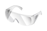 Fototapeta  - Vector illustration of transparent protective glasses on a plain background