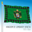 Kingdom of Lombardy - Venetian historical flag, Italy, 1815 - 1866, vector illustration