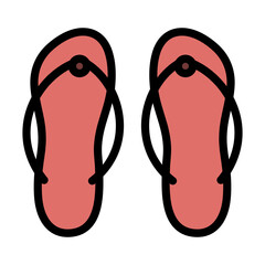 Wall Mural - Spa Slippers Icon