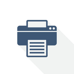 Poster - Printer vector icon, office flat design illustration in eps 10 for webdesign and mobile applications