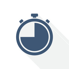 Fototapete - Watch vector icon, clock, timer flat design illustration in eps 10 for webdesign and mobile applications