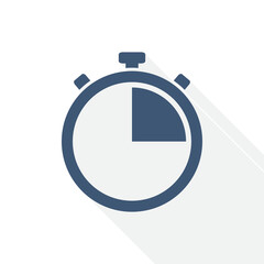 Fototapete - Clock, timer vector icon, watch flat design illustration in eps 10 for webdesign and mobile applications