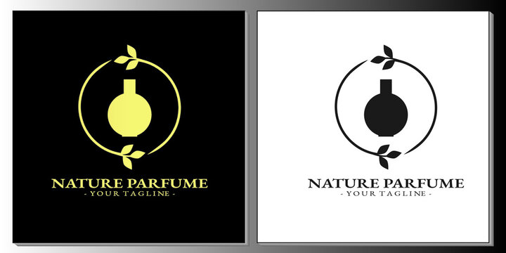 Luxury gold nature parfume logo premium template vector eps 10