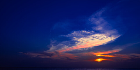 Canvas Print - beautiful sunset of the caribbean