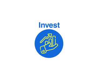 Sticker - invest logo vector 