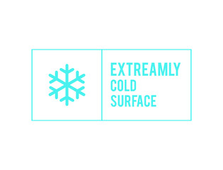 Poster - extremely cold surface warning sign 