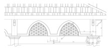CAD Generated 2D Black And White Architectural Detail Drawing. Drawings Are Included With Dimension Details For Reference To The Builder. Drawing Details Refer To A Specific Place.

