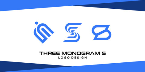 Wall Mural - Letter S monogram industry technology logo design with business card template.