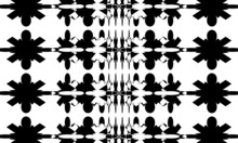 Black Distorted Pattern In The Style Of Op Art On A White Background