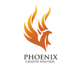 Wall Mural - Phoenix head logo vector