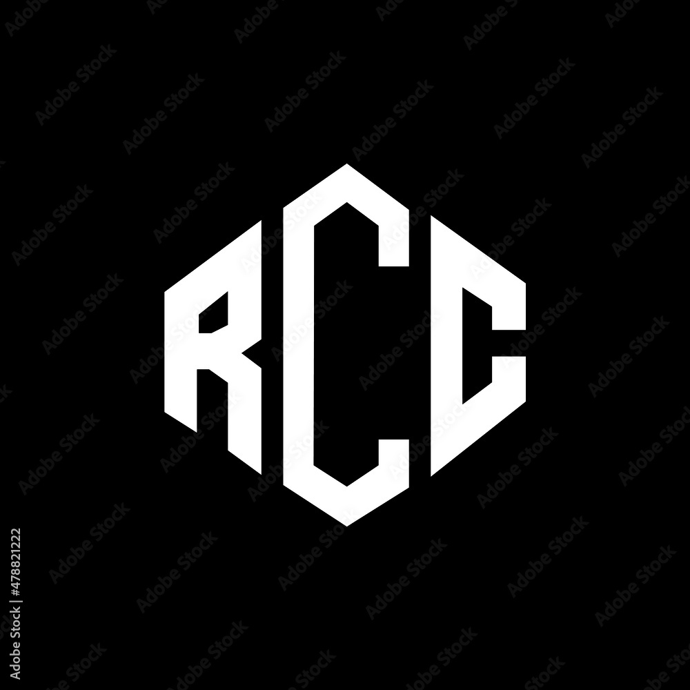 RCC letter logo design with polygon shape. RCC polygon and cube shape logo design. RCC hexagon vector logo template white and black colors. RCC monogram, business and real estate logo.