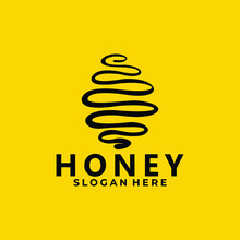 Honey Logo Vector Design Template