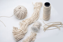 Isolated Photos Of Cotton Eco Wicks For Candles