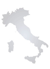 Italy grey map. vector illustration 