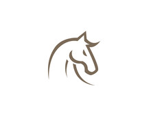 Creative Horse Head Abstract Logo Vector Design Illustration