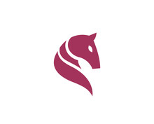 Creative Abstract Horse Logo Vector Design Symbol