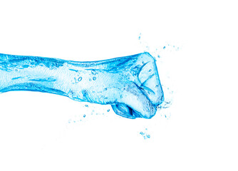 Fist hand made of water illustration concept image