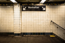 Sign Of New York City Subway Entrance	