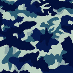 Wall Mural - abstract navy blue sea army ocean field stripes camouflage pattern military background suitable for print cloth