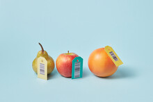 Fruits With Tags And Barcodes