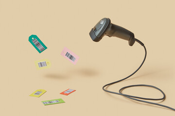 Barcode scanner and tags