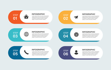 Steps business timeline infographic template design