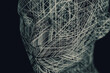 © Marcos Osorio/Stocksy - Lines in a head representing artificial intelligence
