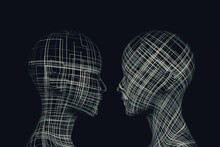 Two Heads Representing Artificial Intelligence