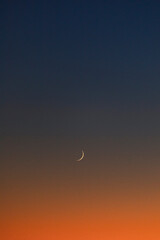 Moon blue hour 