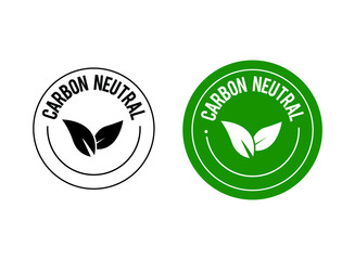 Sticker - carbon-neutral logo vector 