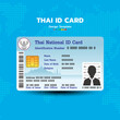 Thai ID card vector for design infographic works.