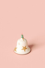 Christmas Bell Vintage Ornaments With Golden Stars