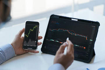 Businessman Investment Entrepreneur Trading discussion and analysis graph stock market trading,stock chart concept.