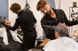 © Hernandez & Sorokina/Stocksy - Hairdresser Working With Middle Age Client