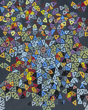 An Abstract  Painting With  Random  Triangles