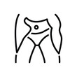 Black line icon for upskirt