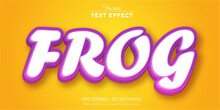 Frog Text Effect, Editable Purple Color Text Style