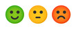 © Icons-Studio - Feedback emotions icon set. Good, neutral and bad emoji. Level satisfaction concept