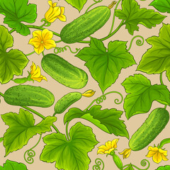 Sticker - cucumber vector pattern