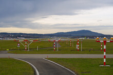 Runway 28 At Zürich Airport On A Cloudy Winter Day. Photo Taken January 2nd, 2022, Zurich, Switzerland.