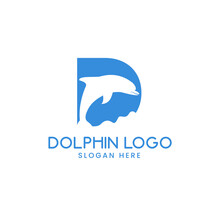 Logo Design Concept D Dolphin