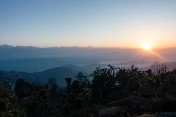 Wall Mural - himalayan mountains sunset