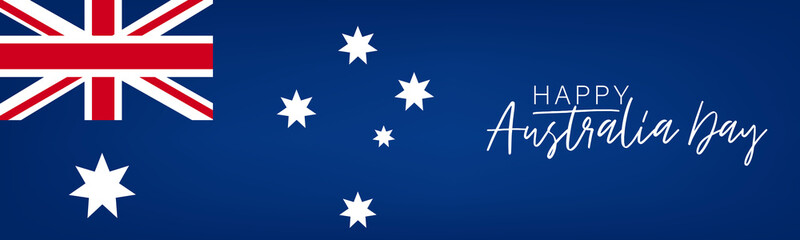 Wall Mural - happy australia day poster or banner. national holiday background design. website or newsletter head