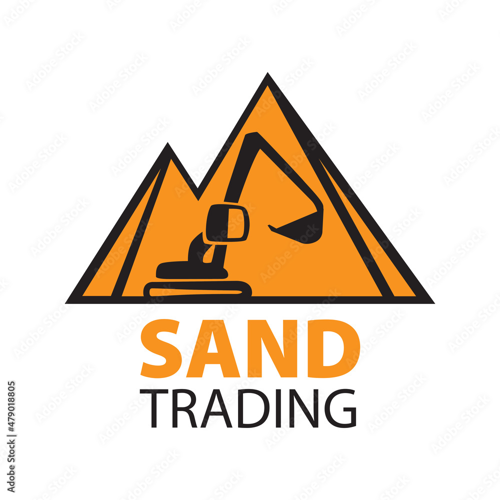 Vector logo of sand mining and trading Stock Vector | Adobe Stock, image size:1000x1000