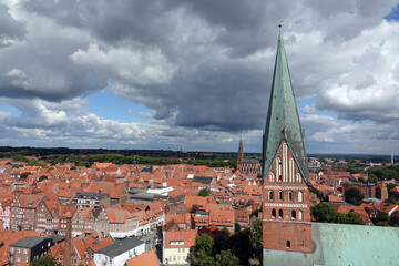 Sticker - Nikolaikirche und Johanniskirche in Lüneburg