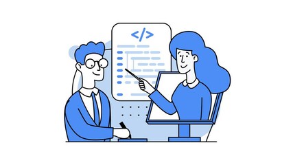 Wall Mural - programming training. online courses for a programmer. concept of script coding. html language. a pr